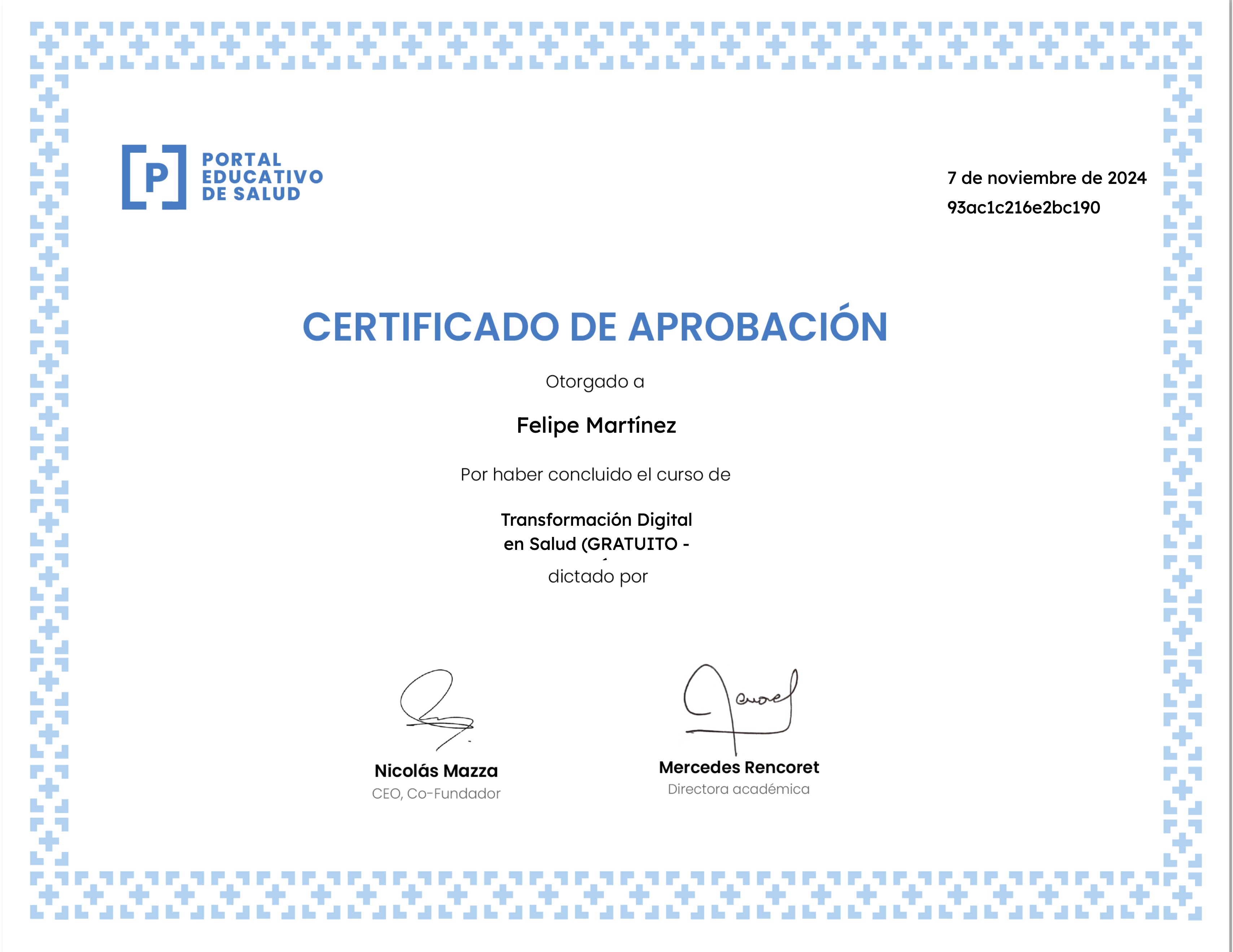 Transformación Digital en Salud (GRATUITO - ASINCRÓNICO)