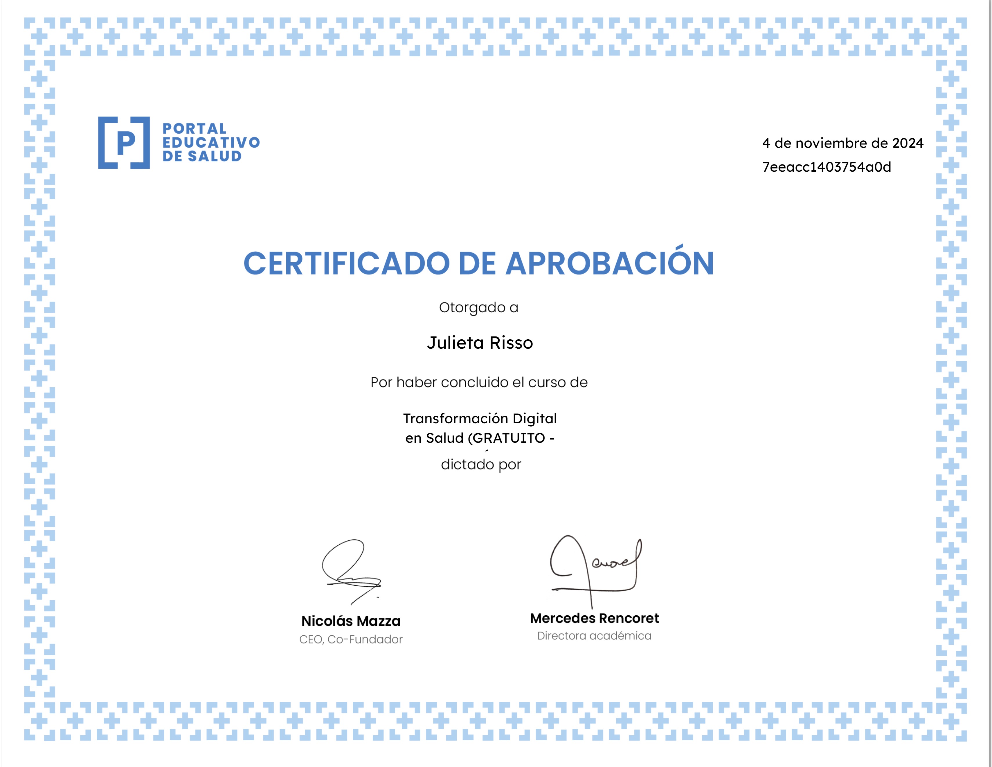 Transformación Digital en Salud (GRATUITO - ASINCRÓNICO)