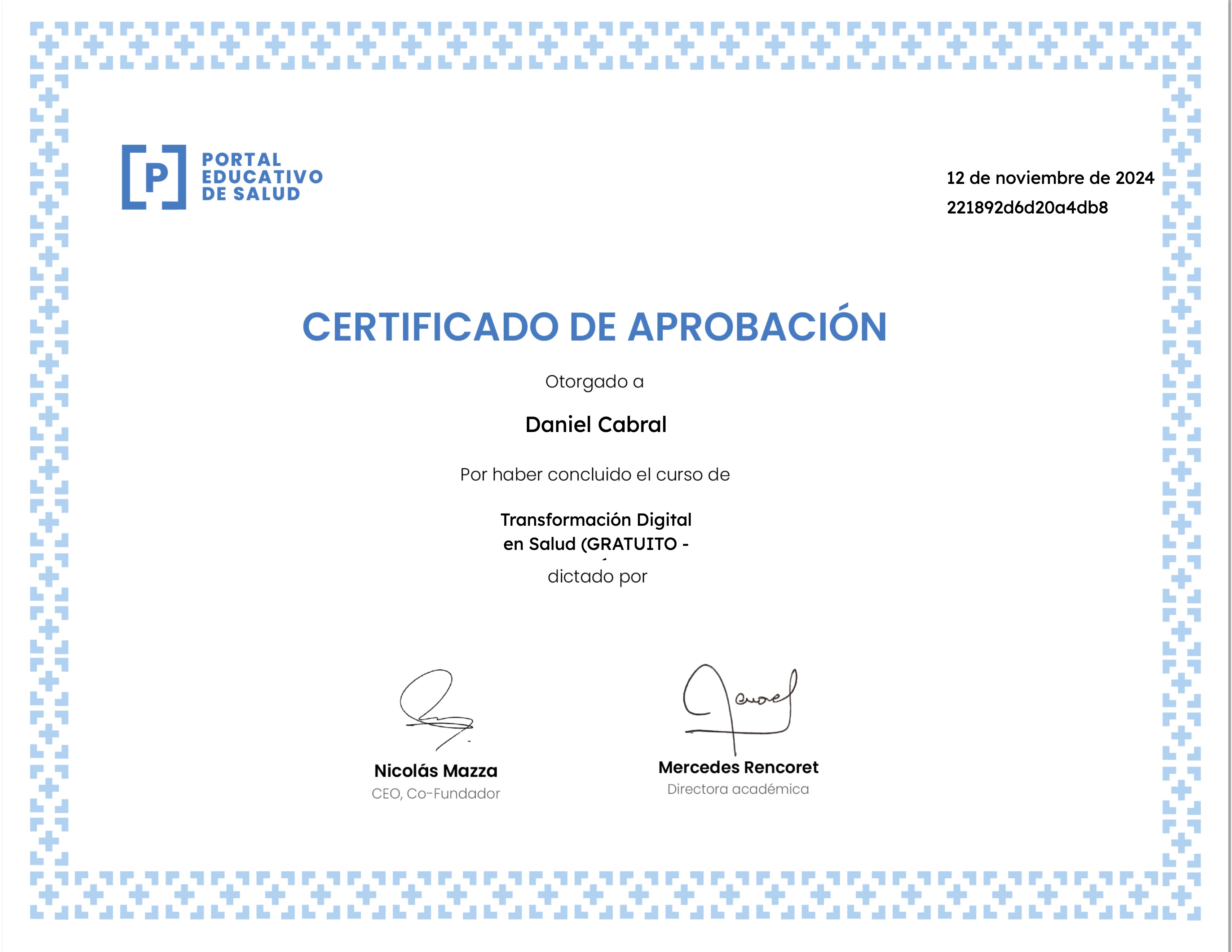 Transformación Digital en Salud (GRATUITO - ASINCRÓNICO)